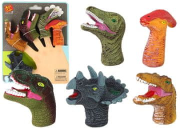 slomart LEAN TOYS Lutke na prstima dinosauri, šareni, 5 komada