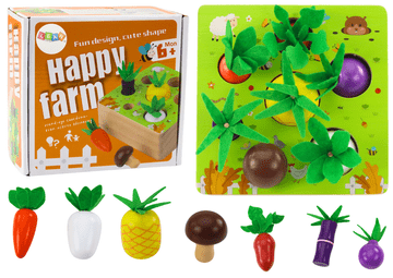 slomart Drvena igra memorije LEAN TOYS: voće i povrće