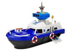 Policijski transportni brod s automobilima, zvukom i svjetlima