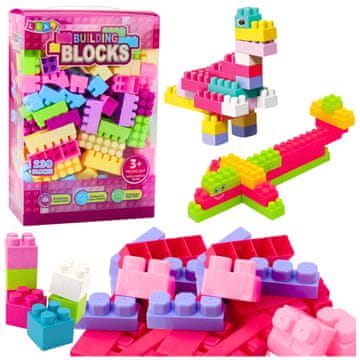 slomart LEAN TOYS Velike građevinske kocke u kutiji, edukativne, šarene, 230 kom.