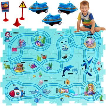 Puzzle KRUZZEL Puzzle cesta s vozilima, 25 dijelova