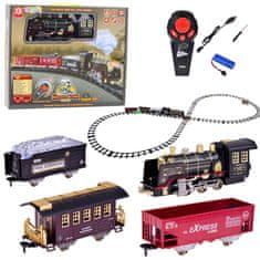 slomart LEAN TOYS električni vlak "Classical Train" RC, dim, svjetla, zvuk, 22 el.