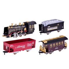 slomart LEAN TOYS električni vlak "Classical Train" RC, dim, svjetla, zvuk, 22 el.