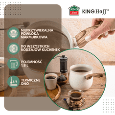 KING Hoff džezva za tursku kavu, mramor, 1,8l
