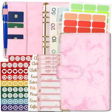 slomart Financijski planer/organizator RTO u A6 fasciklu (rozi)