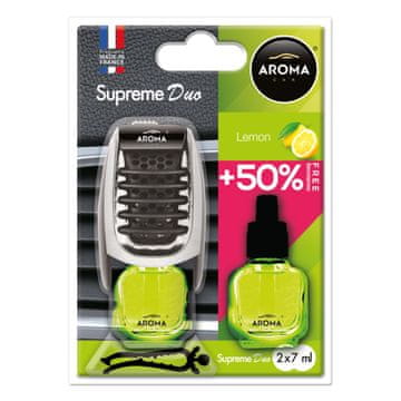 slomart AROMA CAR Aroma Supreme Duo osvježivač za auto, limun