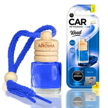 slomart AMiO osvježivač zraka AROMA WOOD New Car, bočica s drvenim čepom