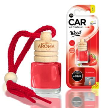 slomart AMiO osvježivač zraka AROMA WOOD Strawberry, bočica s drvenim čepom