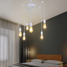 LAMPA ATL Stropni luster "Pauk" ZD74B, 6 krakova, bijeli
