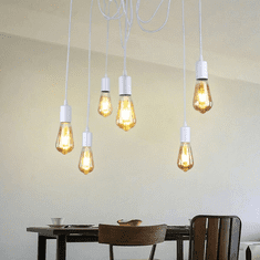 LAMPA ATL Stropni luster "Pauk" ZD74B, 6 krakova, bijeli