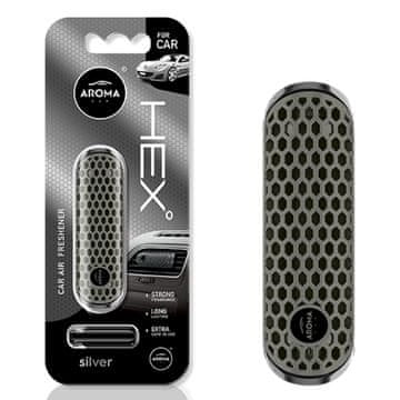 slomart AROMA CAR Osvježivač zraka HEX, polimerski, srebrni