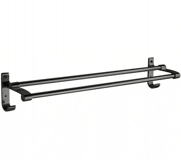 slomart ATL AG987 Zidni držač za ručnike, loft stil, 60 cm, crni mat
