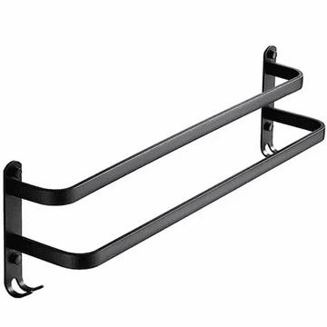 slomart ATL AG988 Zidni držač za ručnike, 60 cm, crni mat