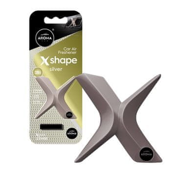 slomart AROMA CAR Osvježivač zraka X Shape, srebrni