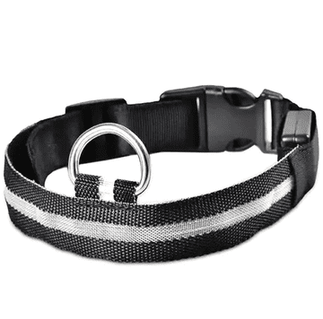 slomart ATL Svjetleća LED ogrlica za psa/mačku 32-37cm, crna
