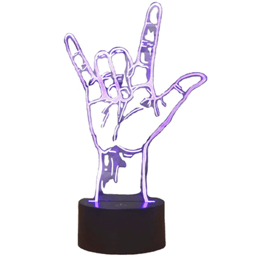 slomart ATL 3D LED noćno svjetlo 'V znak'