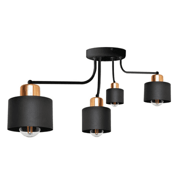 LAMPA ATL ZD131 Stropni luster, 4 kraka, crni