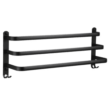 slomart ATL Zidni držač za ručnike 60 cm, crni mat