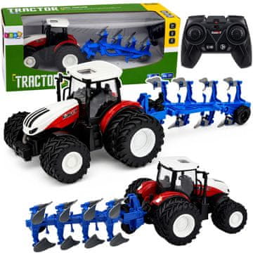 slomart RC poljoprivredni traktor s plugom, svjetla, 1:24