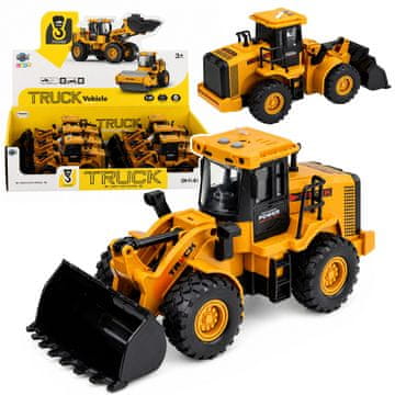 slomart Građevinsko vozilo LEAN TOYS Bager s pomičnom žlicom, žuti 1:43
