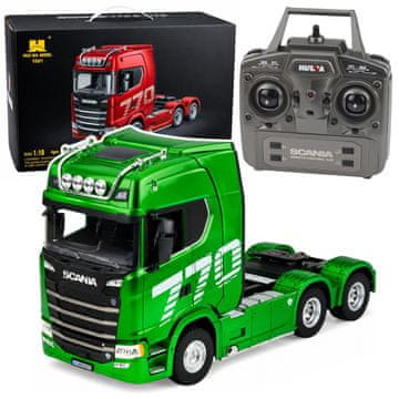 slomart HUINA RC kamion Scania 770S 1:18, 19-kanalni, zeleni