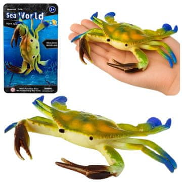 slomart Gumeni rak LEAN TOYS, rastezljiv, realistična morska životinja 19 cm