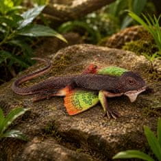 AGAMA Gumena agama s kožnim naborom, savitljiva, realistična, 13 cm