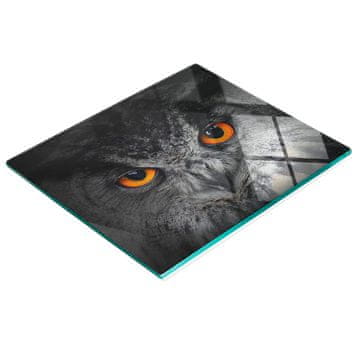 Staklena ploča za posluživanje grickalica sova đavoljih očiju 60x52 cm