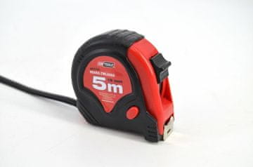 awtools Crveno-crna mjerna traka 5 m x 19 mm ABS TPR 2-stop