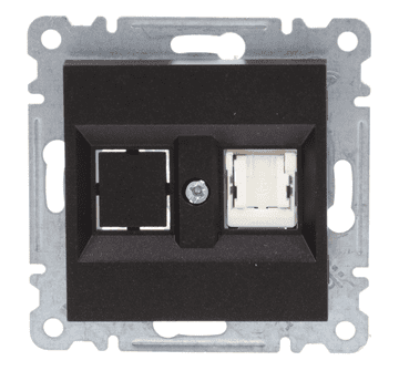 Lumina Jednostruka računalna utičnica RJ45 cat.5e UTP crna WL2113