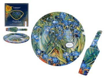 Carmani DEKORATIVNI TANJUR S LOPATICOM ZA TORTU VAN GOGH IRISES ART