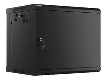 slomart Lanberg WF01-6409-00B zidni ormar za mrežnu opremu 9U, 600x450, crna