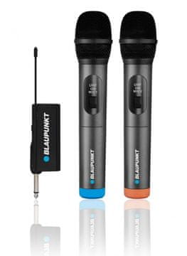 slomart Blaupunkt WM60UDB bežični UHF mikrofon, 2 kanala, kardioidni
