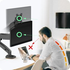 slomart IcyBox IB-MS203-T stalak za monitor do 32" (2-9 kg), crna