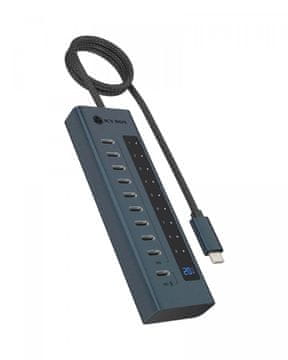 HUB ICY BOX IB-1007-C31 USB hub, 10x USB-C Gen 2, s napajanjem