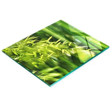 Kuhinjska daska od kaljenog stakla za posluživanje s motivom bambusa 60x52 cm