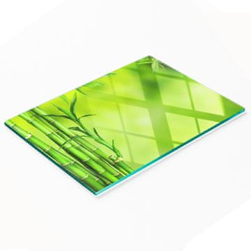 Staklena ploča za posluživanje od kaljenog stakla s grafikom bambusa 80x52 cm