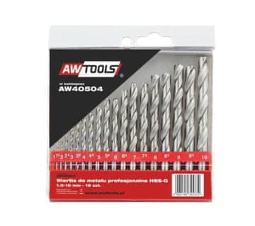 awtools HSS-G set svrdala za metal od 19 dijelova /1,0-10,0 mm/