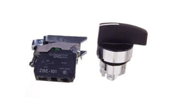 Schneider Prekidač s 2 položaja, gumb 22 mm, crni, 1Z, nepovratni, XB4BJ21