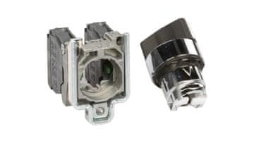 Schneider Prekidač s 3 položaja, gumb 22 mm, crni, 2Z, nepovratni, XB4BD33
