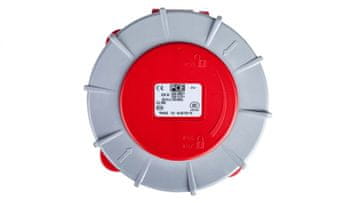 PCE Utičnica za ploču 63A 5P 400V /100x100/ crvena IP67 s uvijanjem 335-6