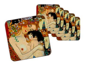 Carmani SET OD 6 PLUTANIH PODLOGA ZA ČAŠE GUSTAV KLIMT ŠALICA MAJČINSTVA