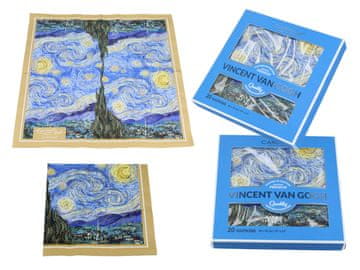 Carmani PAPIRNATE SALVETE 20 KOM VAN GOGH ZVJEZDANA NOĆ DEKORATIVNE SALVETE ZA DOM