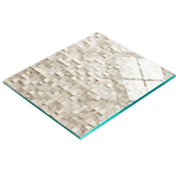 Kaljena staklena kuhinjska daska za posluživanje s motivom drveta 60x52 cm