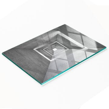 tulup.cz Daska za posluživanje od kaljenog stakla s betonskom grafikom 80x52 cm