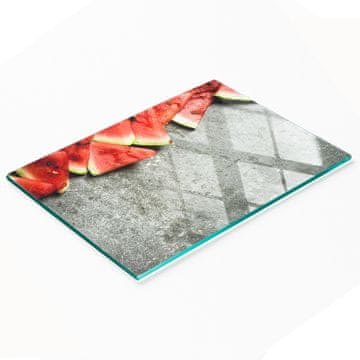 Staklena kaljena daska za kuhanje i posluživanje s grafikom lubenice, 80x52 cm