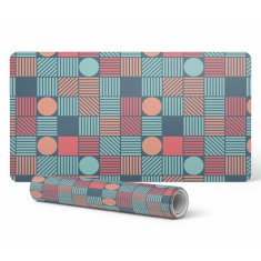 Vinilna podloga za stol s geometrijskim retro uzorkom 90x45 cm