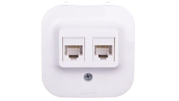 LEGRAND Forix Dvostruka računalna utičnica RJ45 cat.5e UTP bijela 782428
