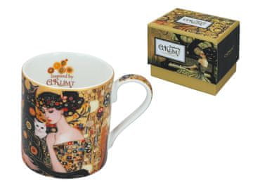 Carmani KERAMIČKA ŠALICA GUSTAV KLIMT ŽENA SA SLIKOM MAČKE POKLON ZA NJU