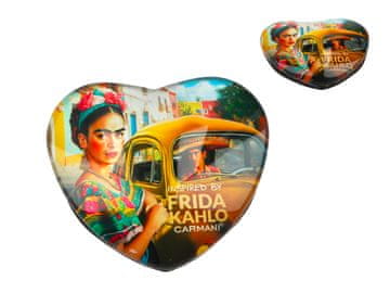 Carmani MAGNET ZA HLADNJAK U OBLIKU SRCA, FRIDA KAHLO, UMJETNIČKI GADGETI, POKLON DEKORACIJA